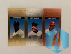 1994 Donruss Triple Play Medalists Barry Bonds Andy Van Slyke Lenny Dykstra #15